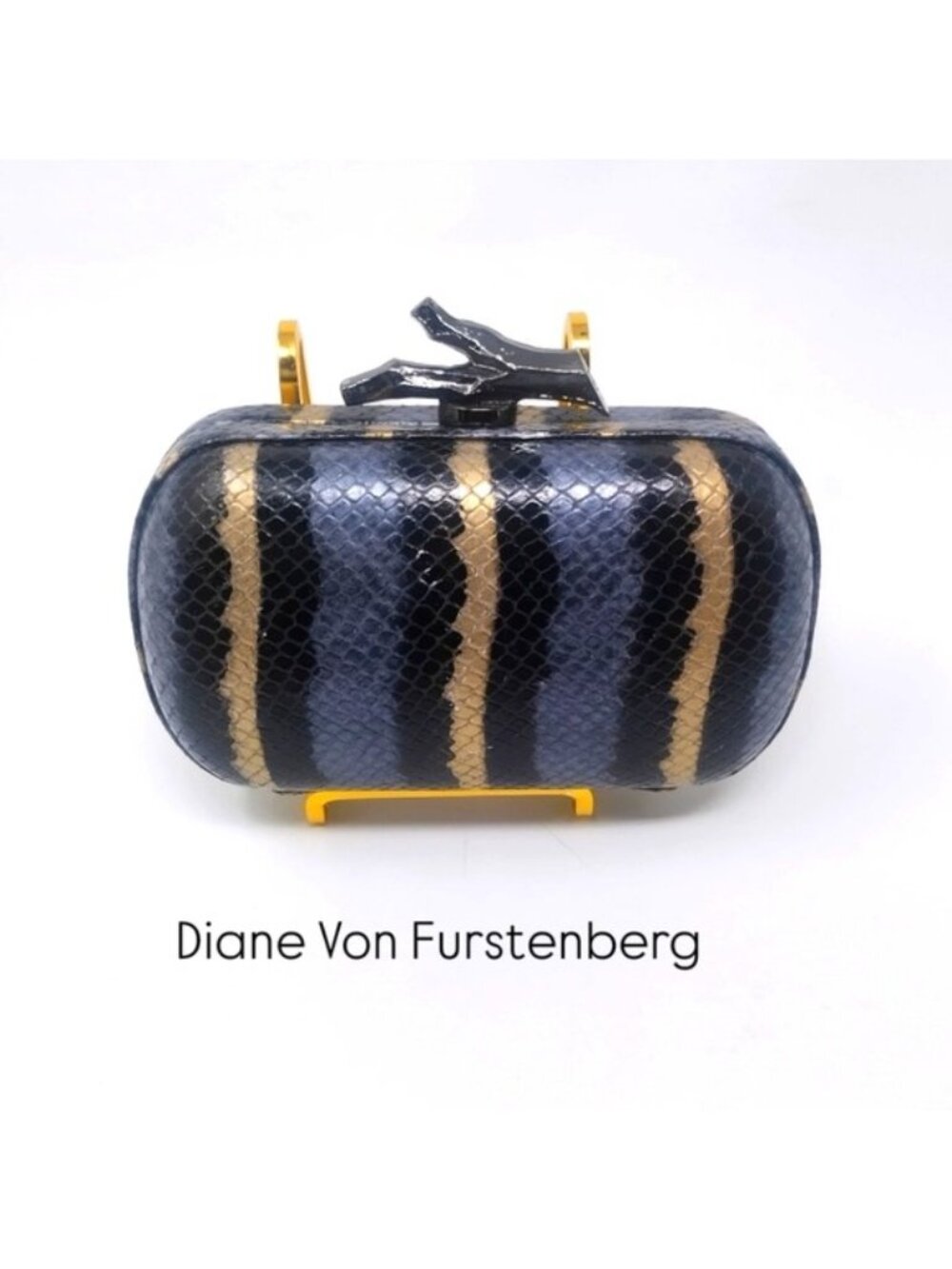 Diane Von Furstenberg Python Leather Clutch - Picture 9 of 9